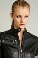 Stop Women's Leather Jacket | Derimod