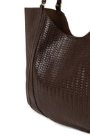 Woman Brown Accessory-Detail Printed Shoulder Bag | Derimod