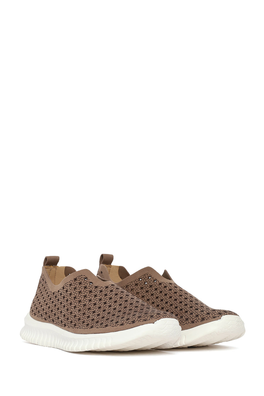 Woman Mink Patterned Suede Comfort Shoes