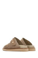 Women's Mink Suede Leather Slippers | Derimod