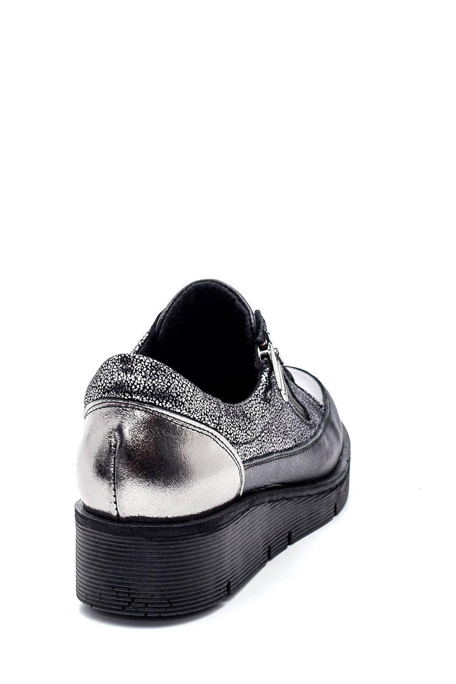 Women's Leather Zipper Shoes