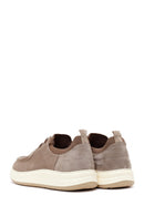 Male Beige Lace-Up Thick-Soled Suede Leather Casual Shoes | Derimod