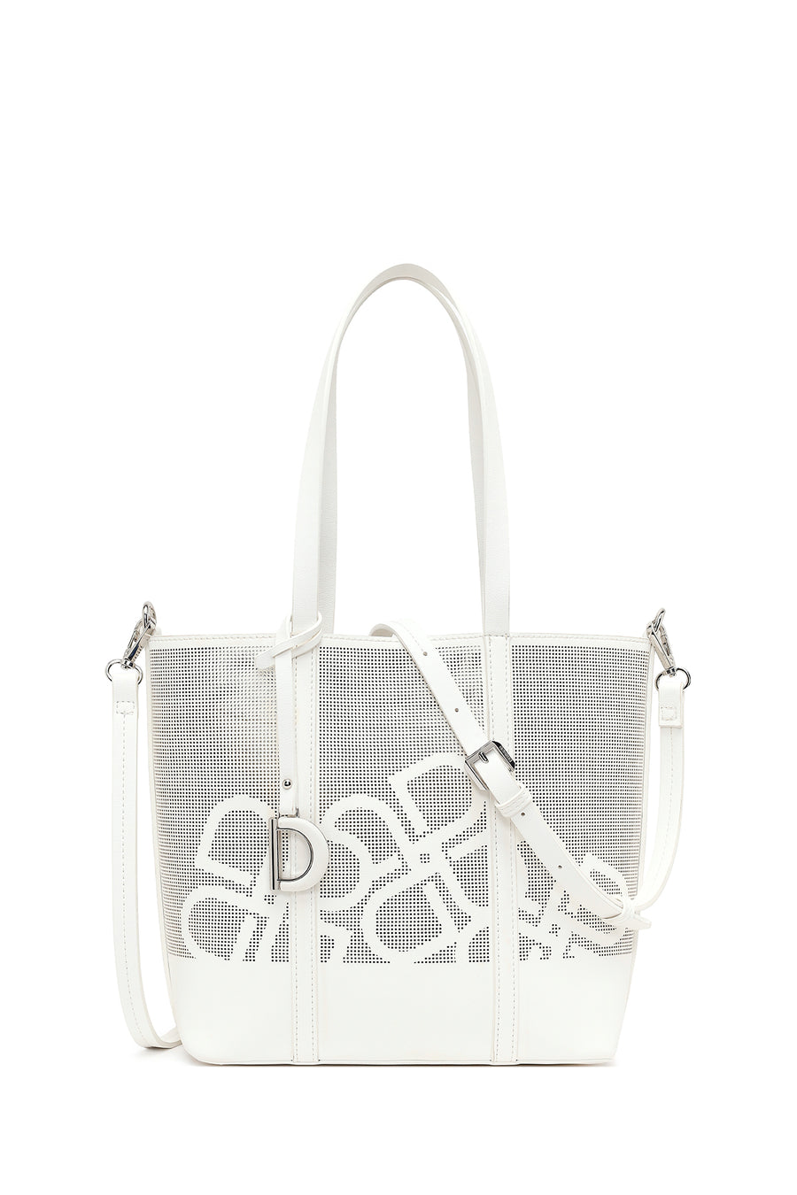 Woman White Long-Strap Printed Shoulder Bag 26SBD275218 | Derimod