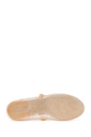 Women's Jelly Ballet Flats with Gold Buckle | Derimod