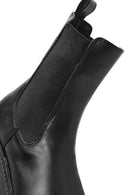 Women's Black Leather Chelsea Boots | Derimod