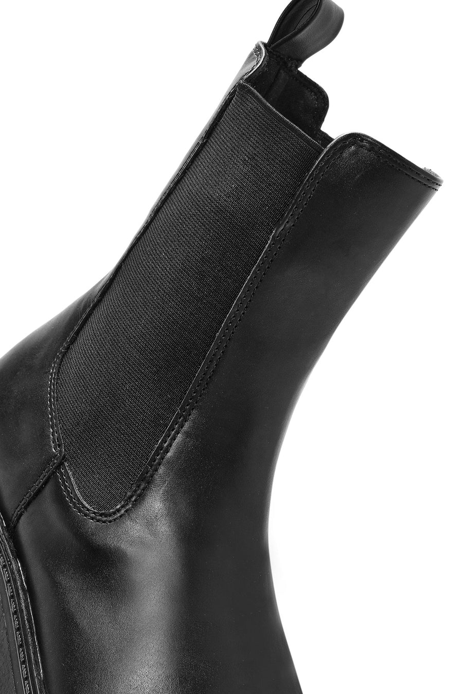 Women's Black Leather Chelsea Boots