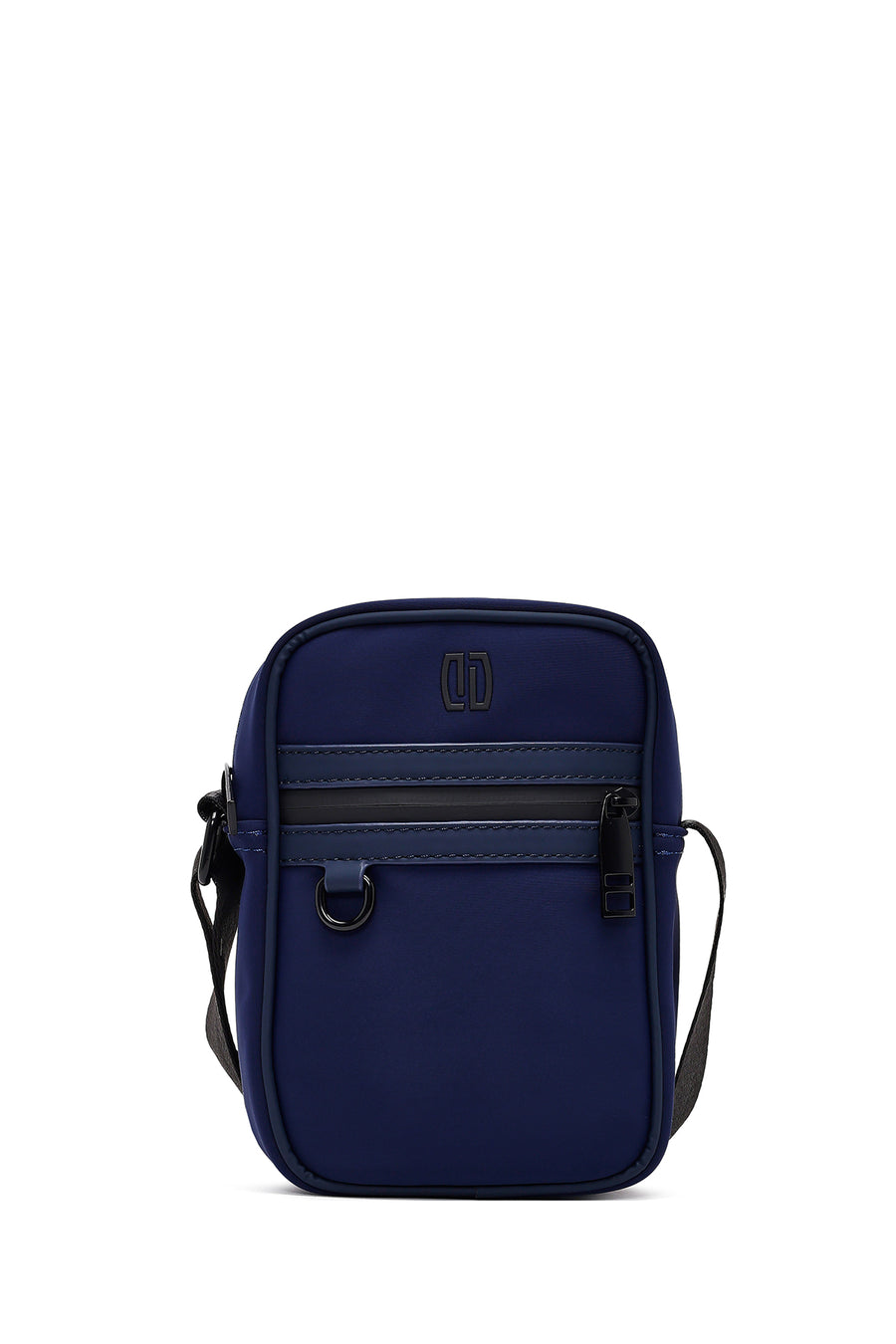 Men's Navy Blue Mini Fabric Messenger Bag