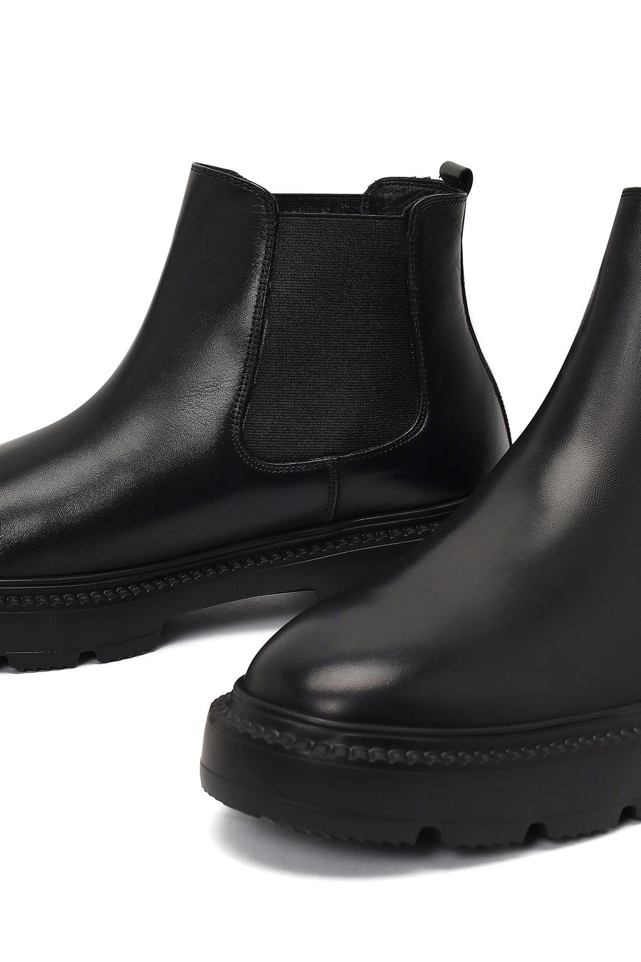Men's Black Leather Chelsea Boot