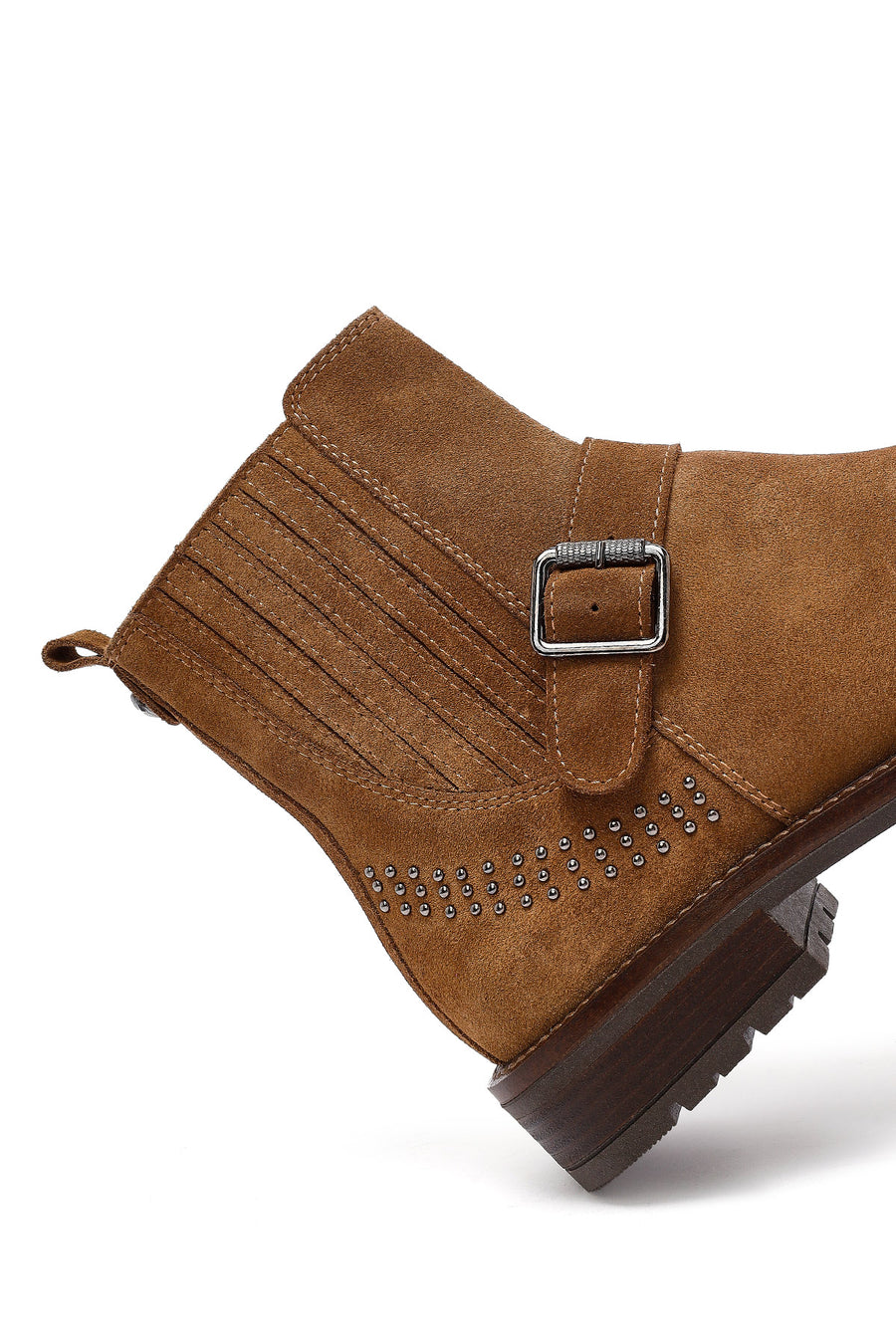 Woman Mink Suede Leather Chelsea Boots