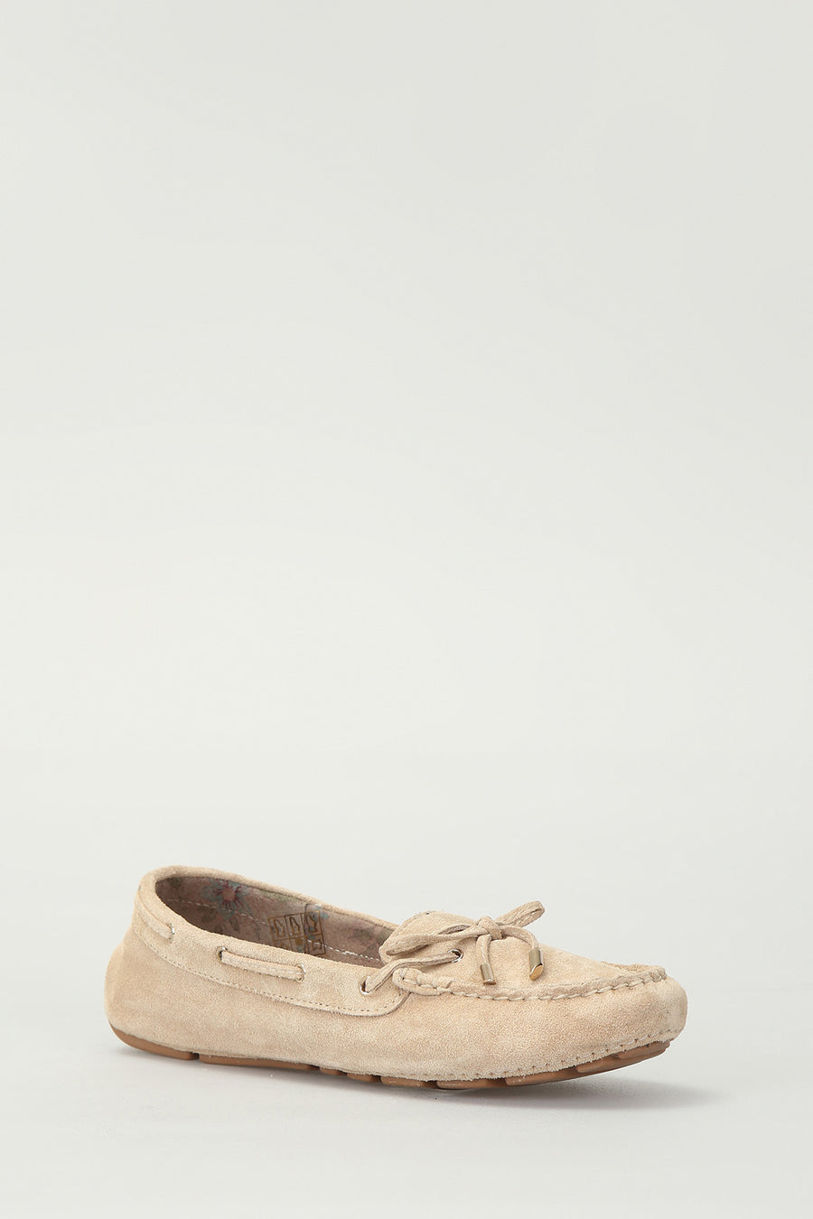 Suede Beige Women's Leather Loafer