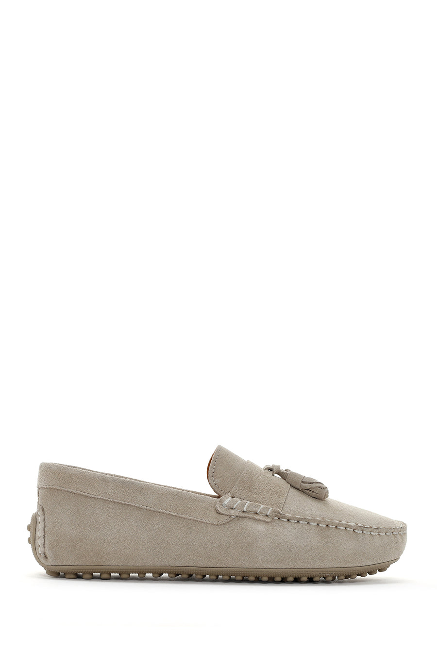 Erkek Bej Süet Deri Loafer 25SFD630510 | Derimod