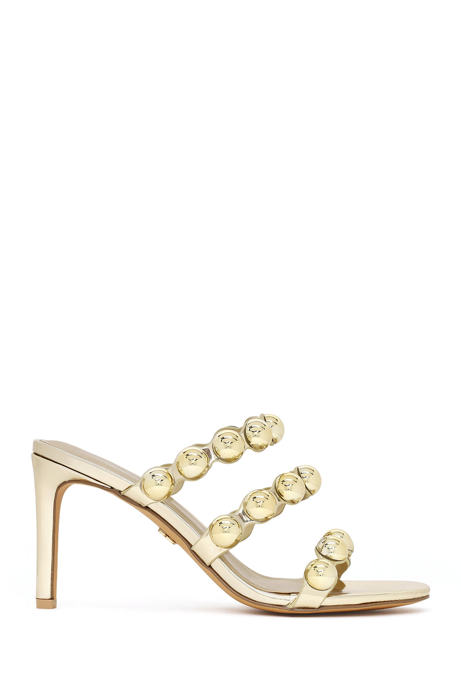 Woman Gold High Thin-Heeled Slipper 26SFD442414 | Derimod