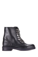 Women's Leather Boots with Chain | Derimod