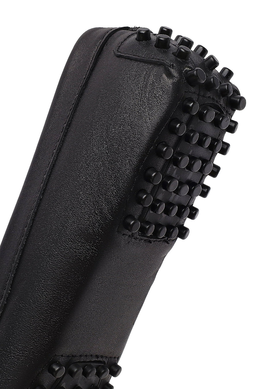 Women's Black Buckled Leather Loafer