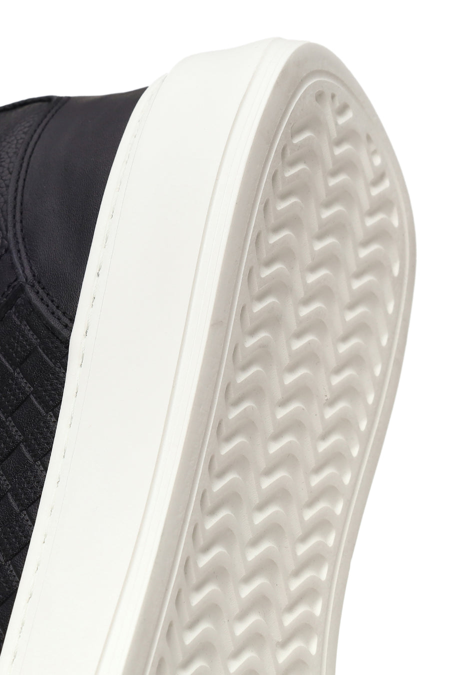 Male Black Lace-Up Leather Sneaker