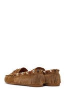 Kadın Camel Püsküllü Süet Deri Loafer | Derimod