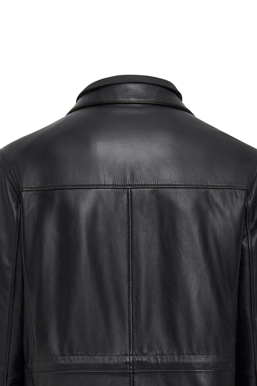 Nathan Men's Black Leather Coat