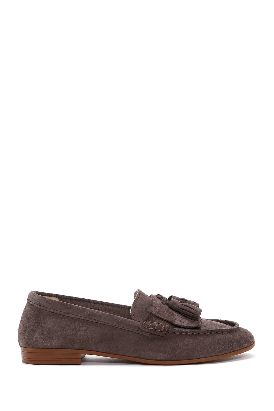 Kadın Vizon Süet Deri Maskülen Loafer 25SFD350510 | Derimod