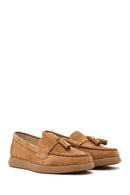 Women's Tan Suede Leather Comfort Loafer | Derimod