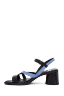 Camper Women's Multicolored Chunky Heel Ankle Strap Leather Sandals | Derimod
