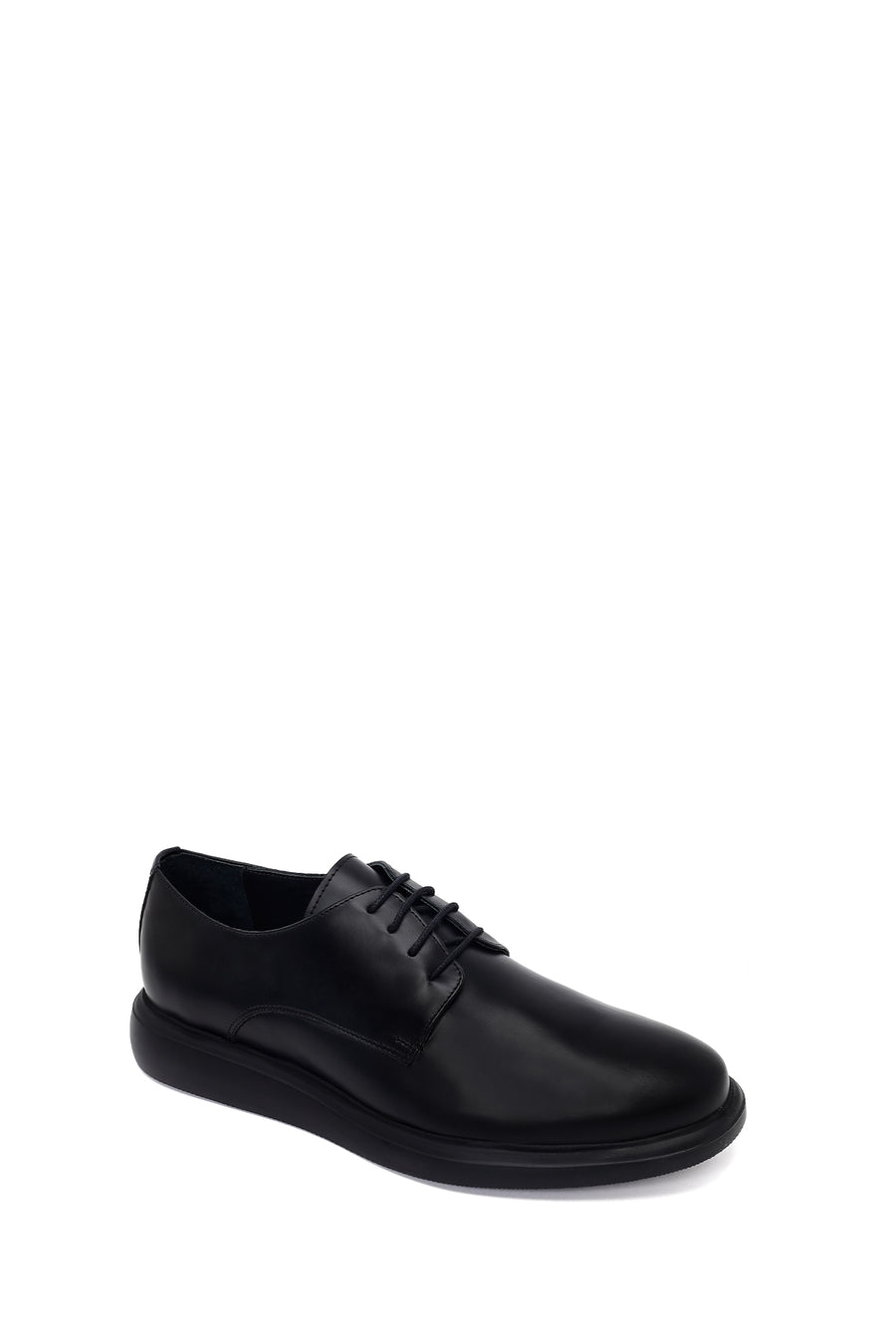 Male Black Lace-up Leather Casual Shoes