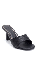 Women's Quilted Heeled Slippers | Derimod