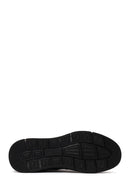 Male Navy Blue Lace-Up Leather Sneaker | Derimod