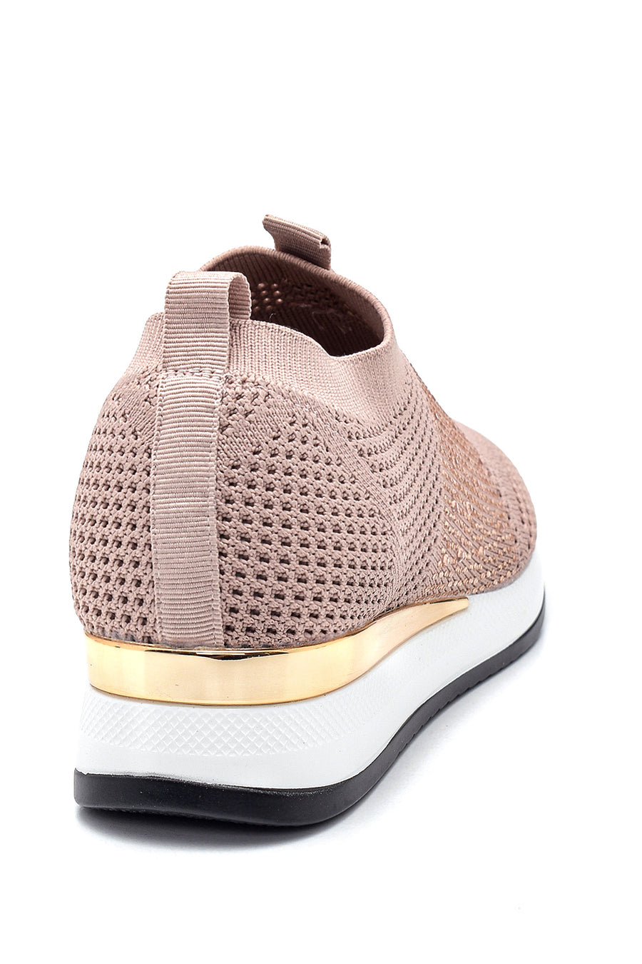 Kadın Pudra Taşlı Sneaker