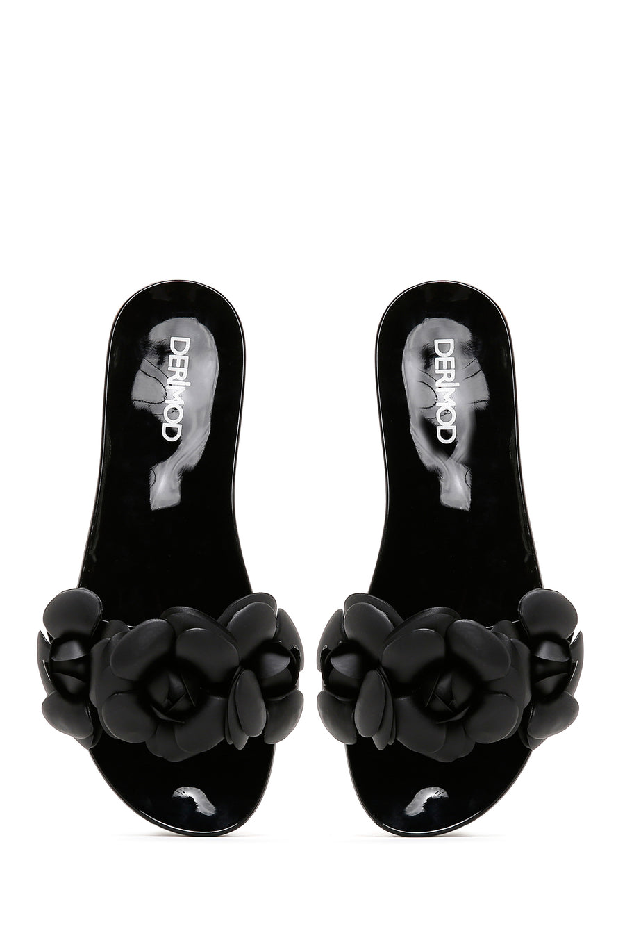 Women's Black Jelly Slippers