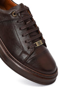 Erkek Kahverengi Bağcıklı Süet Deri Sneaker | Derimod