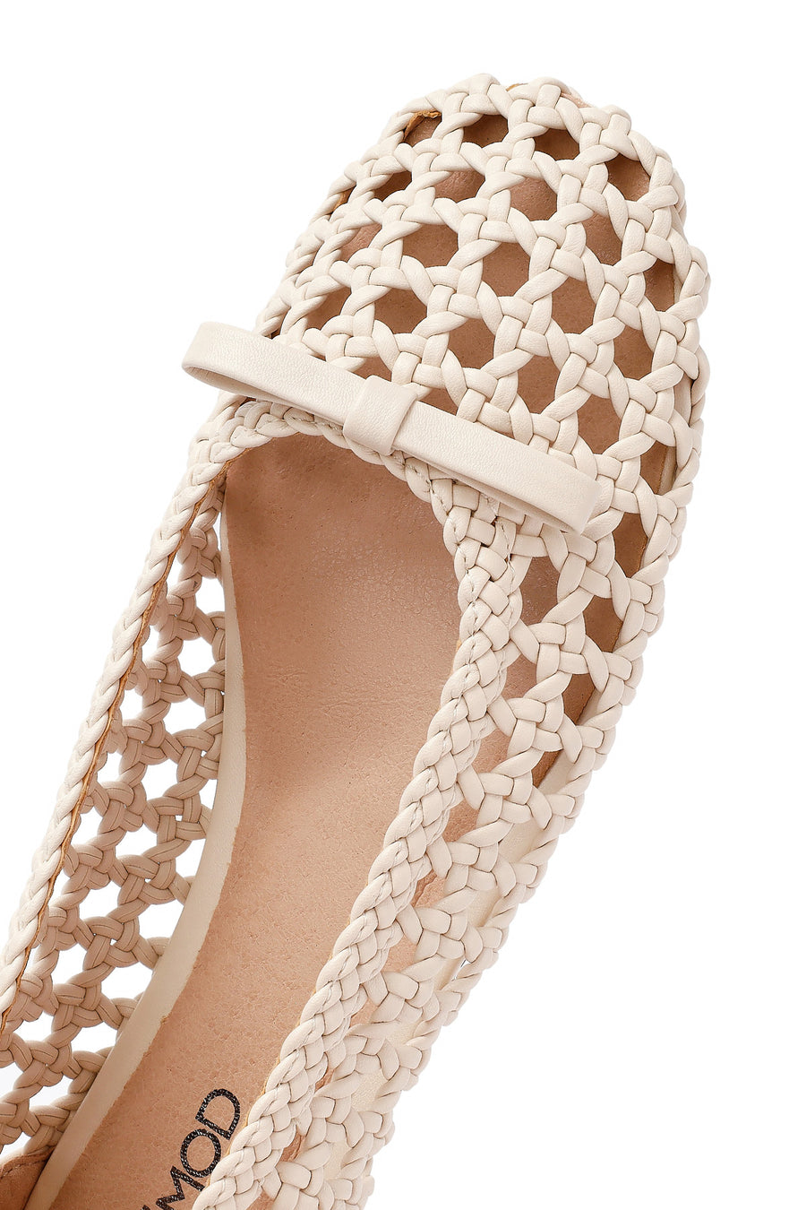 Women's Beige Knitted Ballerinas