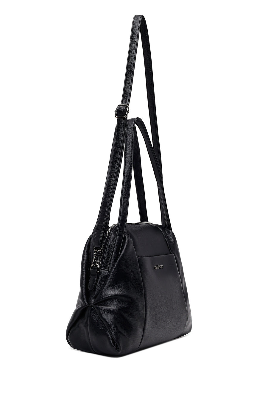 Woman Black Long-Strap Shoulder Bag