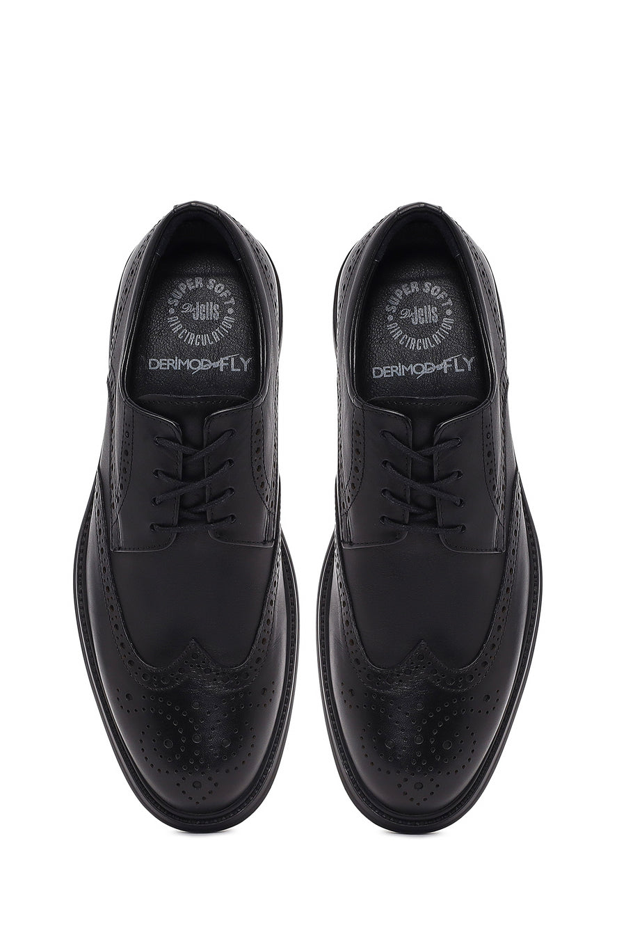 Men's Black Lace Up Leather Casual Shoes