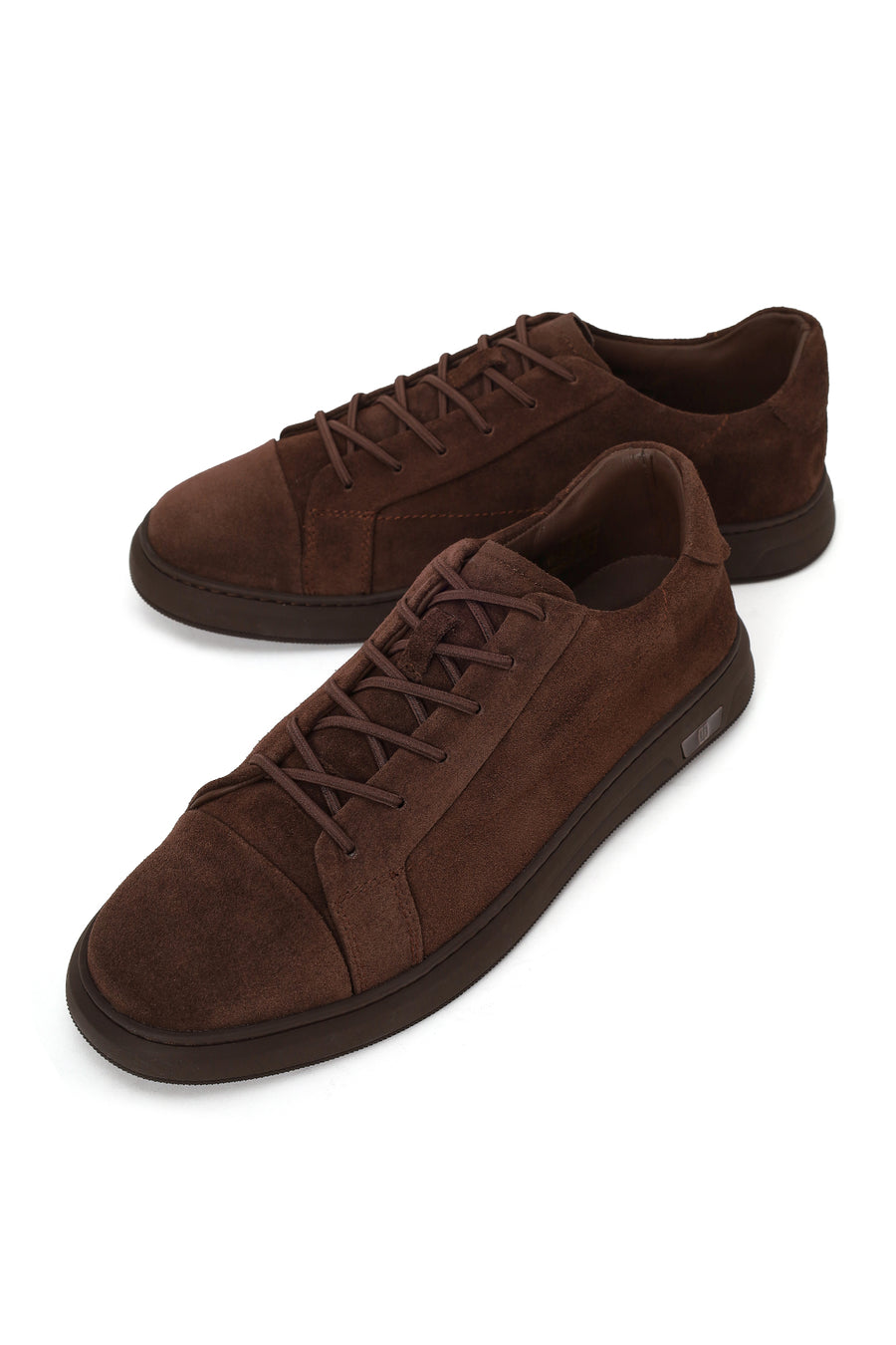 Erkek Kahverengi Bağcıklı Süet Deri Sneaker