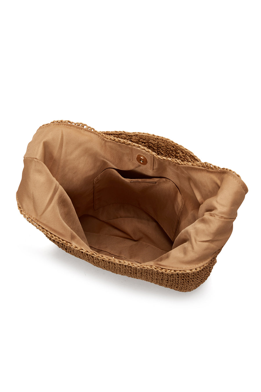 Women's Beige Straw Shoulder Bag