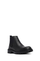 Male Black Leather Casual Chelsea Boots | Derimod