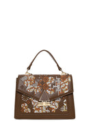 Woman Brown Long Strap Printed Shoulder Bag | Derimod
