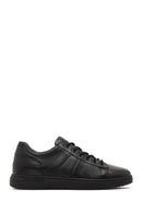 Men's Black Lace-Up Leather Casual Sneaker | Derimod