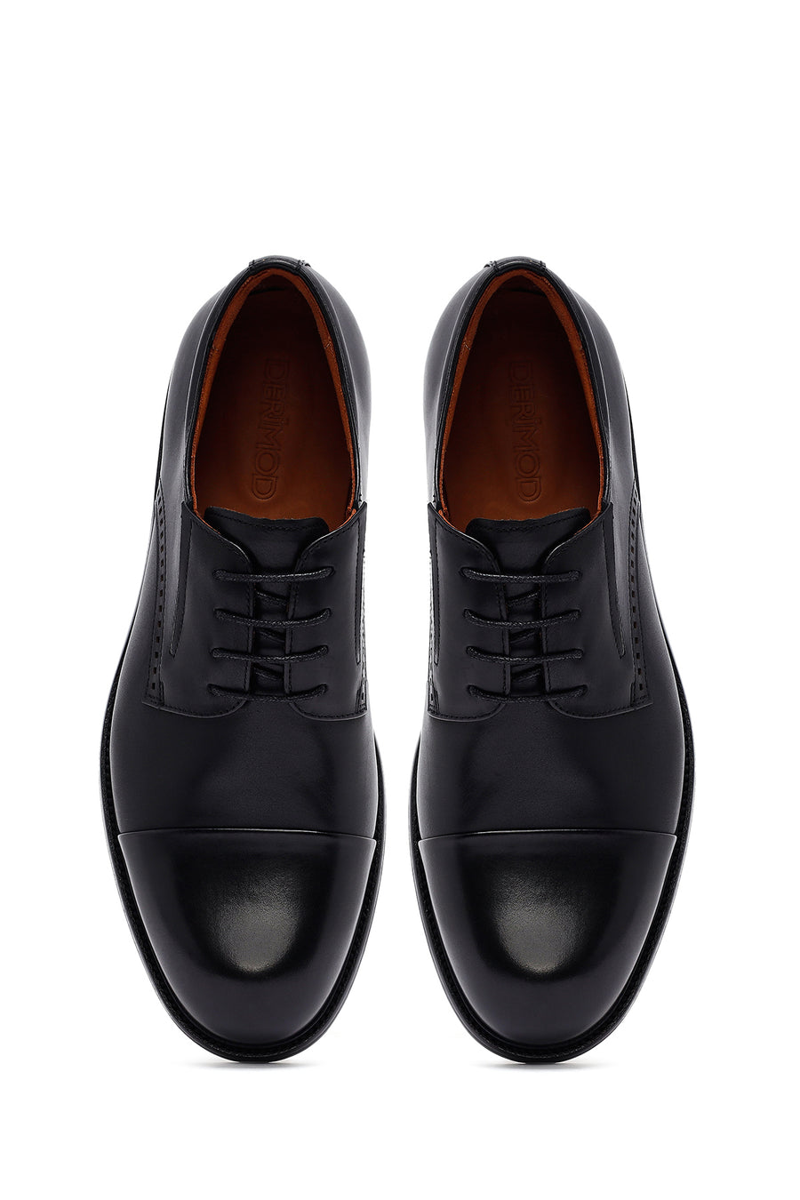 Men's Black Lace-Up Leather Classic Shoes