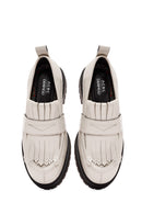 ACBC x Derimod Women's Cream Thick Sole Masculine Loafer | Derimod