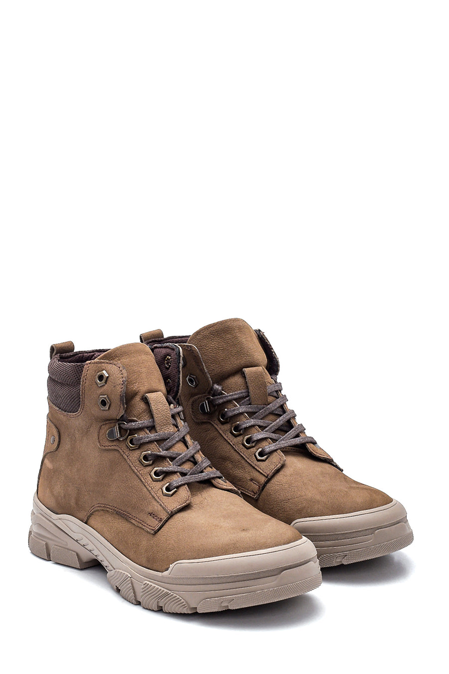 Men's Nubuck Leather Zippered Sports Boots