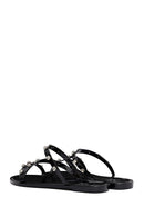 Women's Black Jelly Stone-Embellished Slippers | Derimod