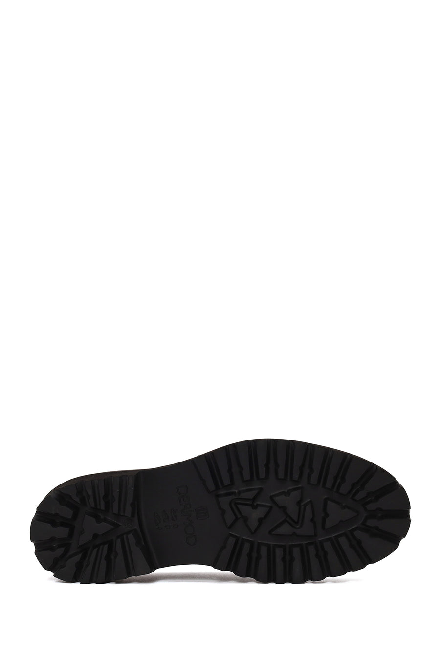 Male Black Lace-Up Thick-Soled Leather Casual Shoes