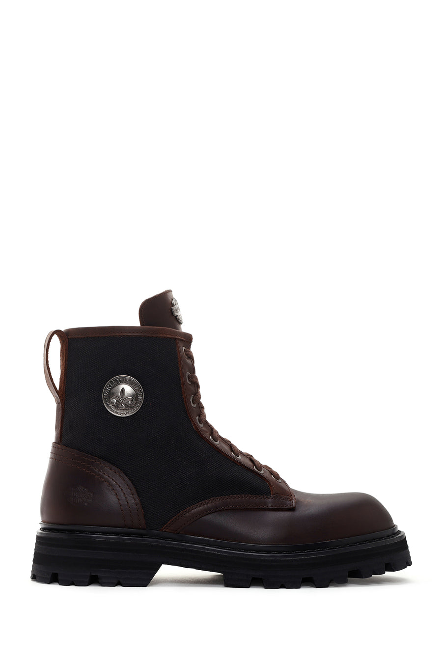Harley Davidson Men's Dark Brown Jesus Exc Lace-Up Leather Boots 021M100000 | Derimod