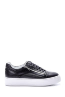 Erkek Fermuar Detaylı Deri Sneaker | Derimod