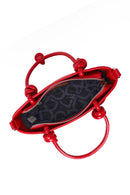 Woman Red Long-Strap Knitted Mini Shoulder Bag | Derimod