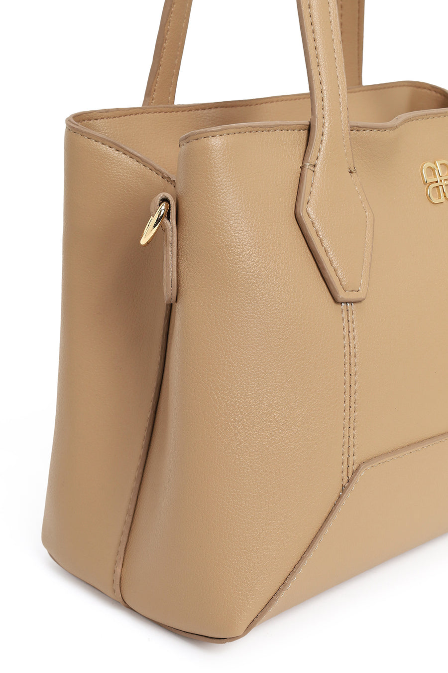 Women's Beige Long Strap Classic Shoulder Bag
