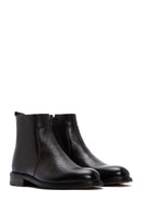 Men's Brown Zippered Leather Casual Boots | Derimod