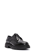 Women's Black Lace-Up Leather Oxford Shoes | Derimod