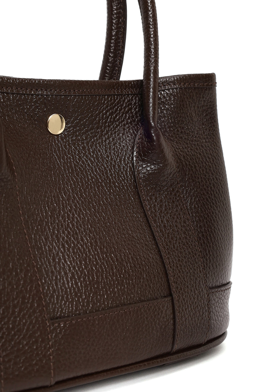 Woman Brown Long-Strap Mini Leather Shoulder Bag